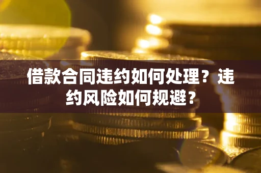 济南借款合同违约如何处理？违约风险如何规避？